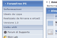 Forumfree Portal System - Zoom sul menu